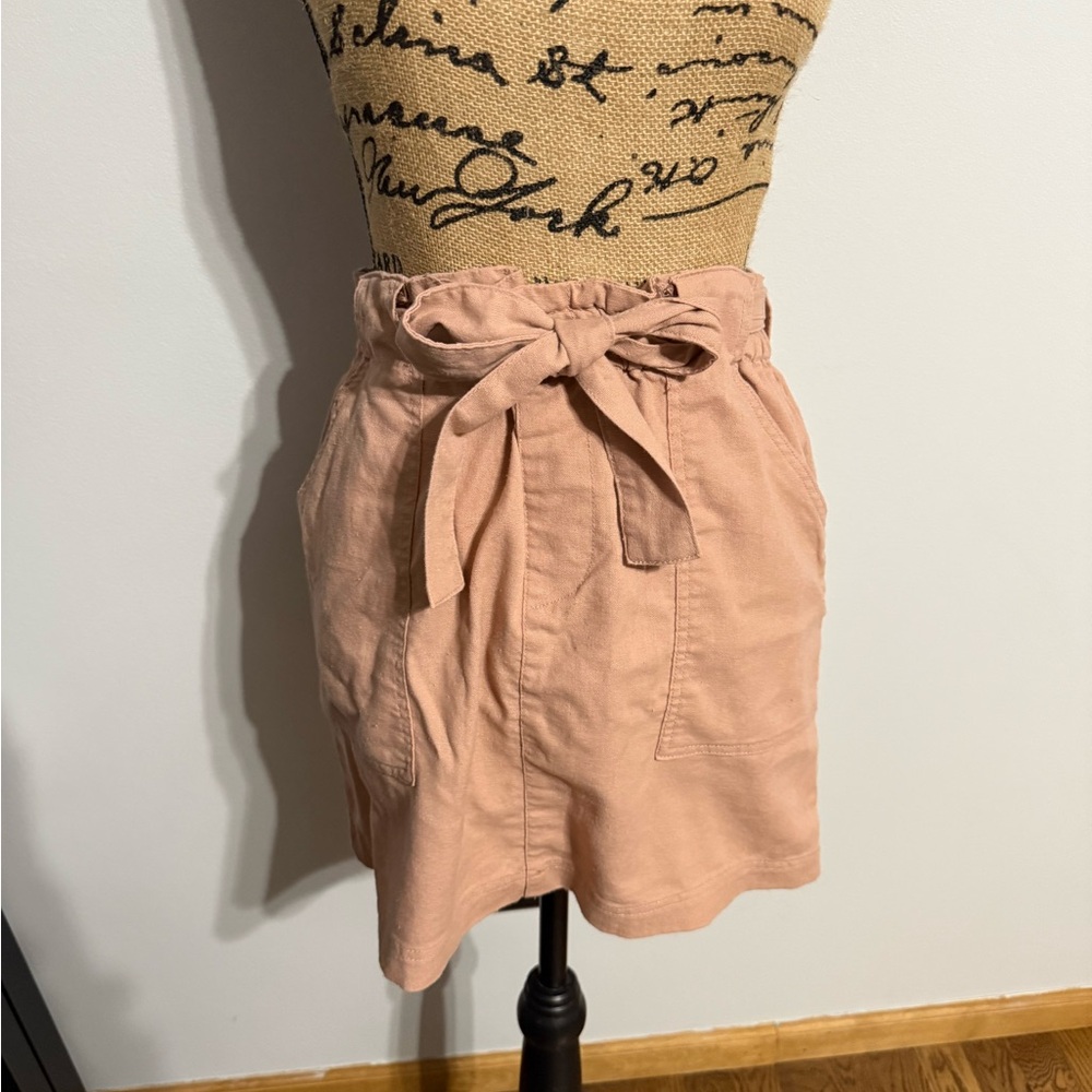 Pink Tie-Waist Skirt